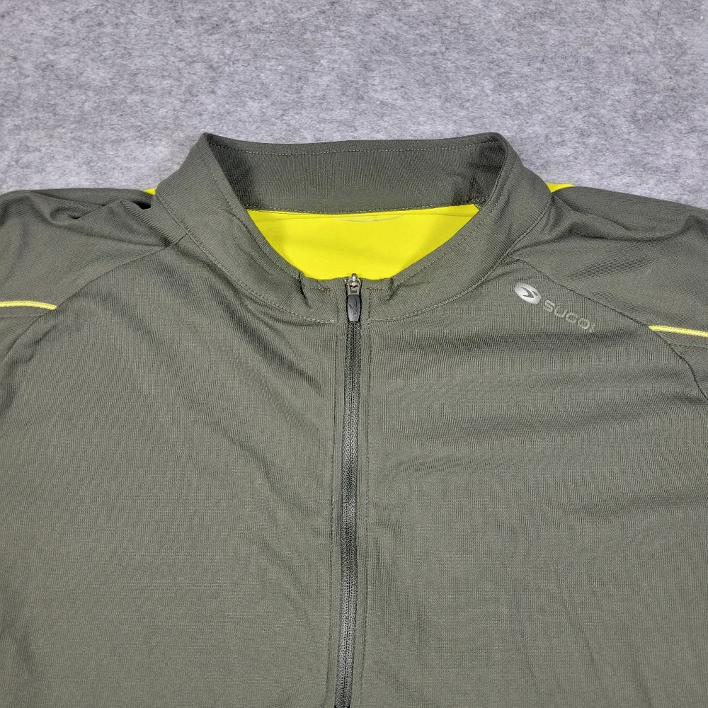 NWT Sugoi Hans Green Yellow Cycling Jersey Men's Athletic Shirt Size 2XL
